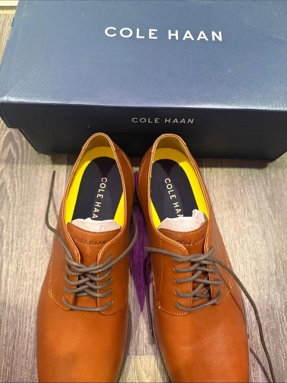Cole Haan Men’s Hawthorne plain toe Oxford in British tan • Sz 11.5